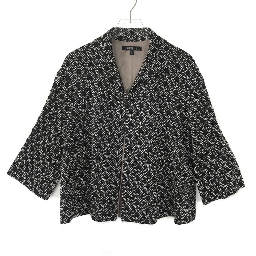 Lafayette 148 Circle Patterned Knit Blazer sz 12